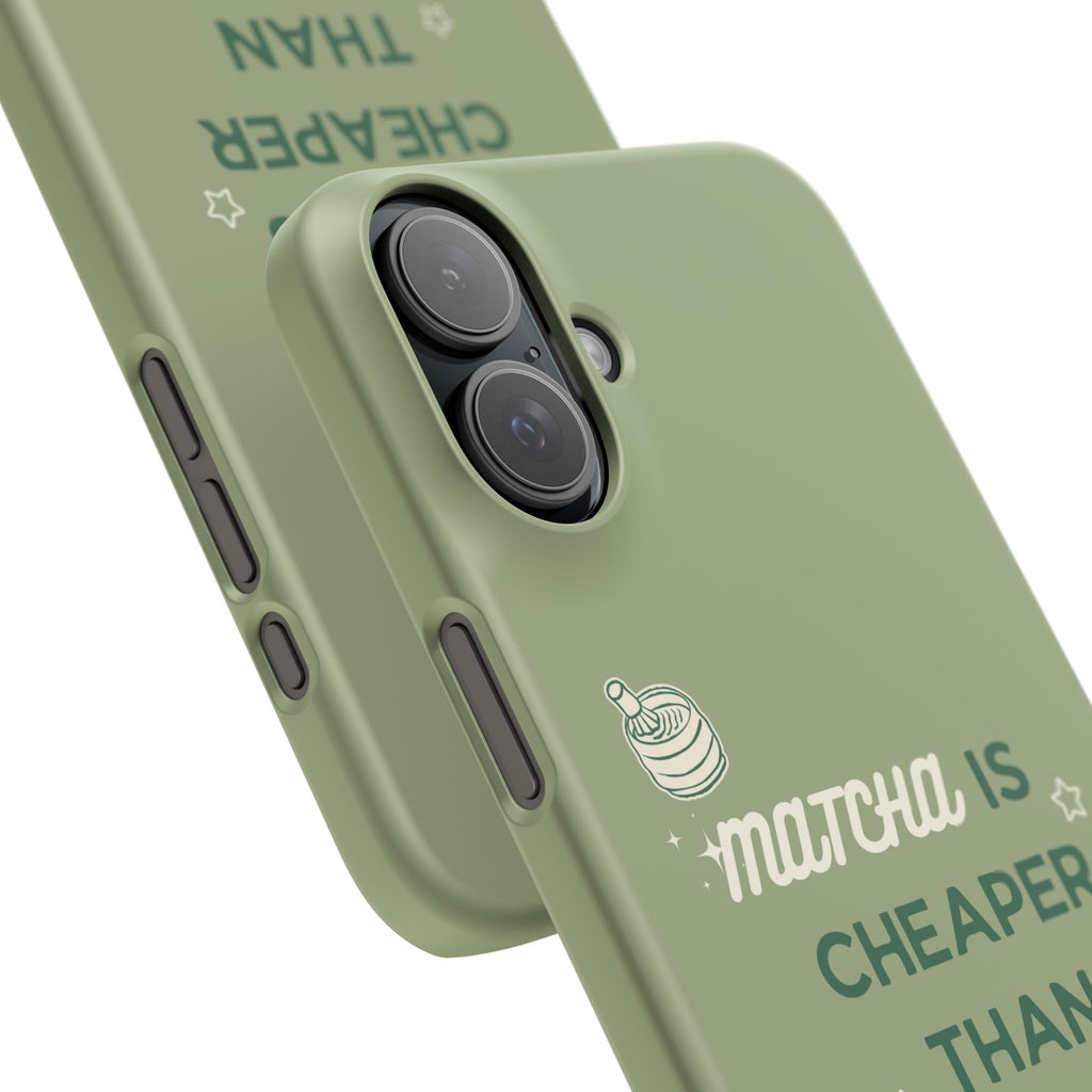 Matcha is Cheaper than Therapy | Iphone Case