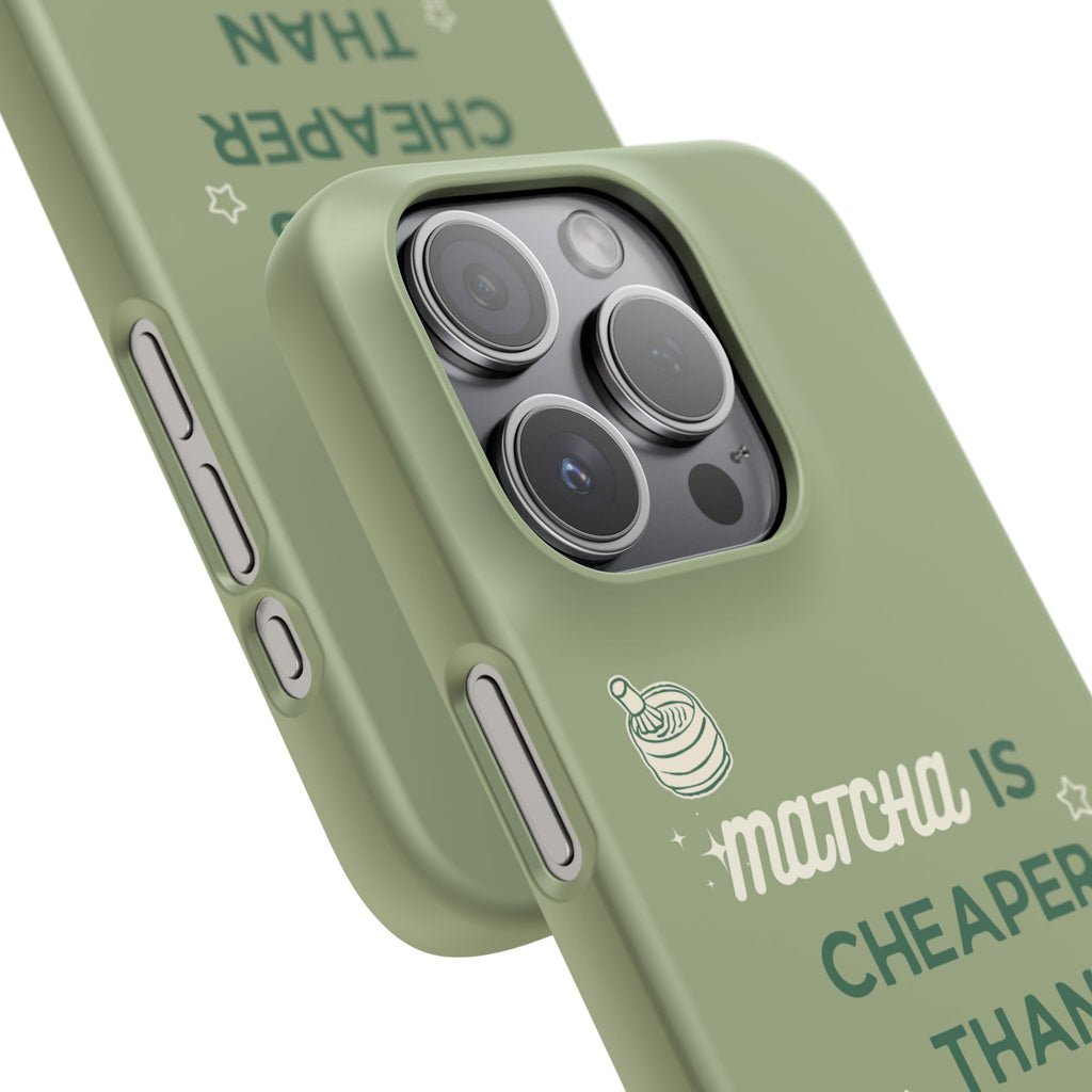 Matcha is Cheaper than Therapy | Iphone Case
