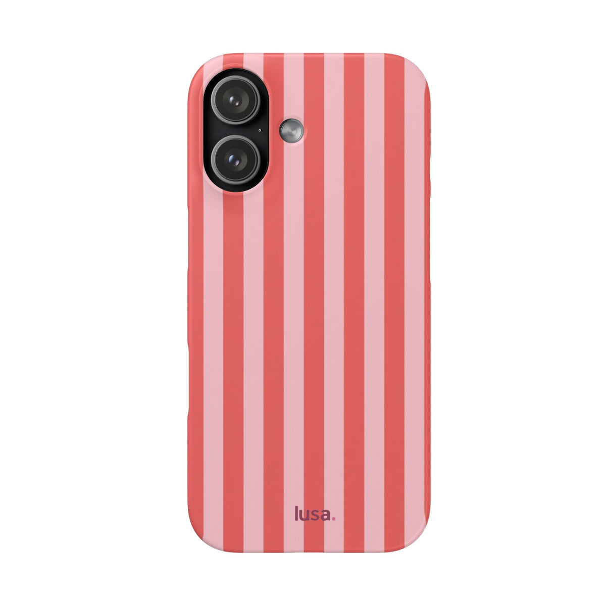 Pink Striped Phone Case — Coral Vertical Stripe Snap Case