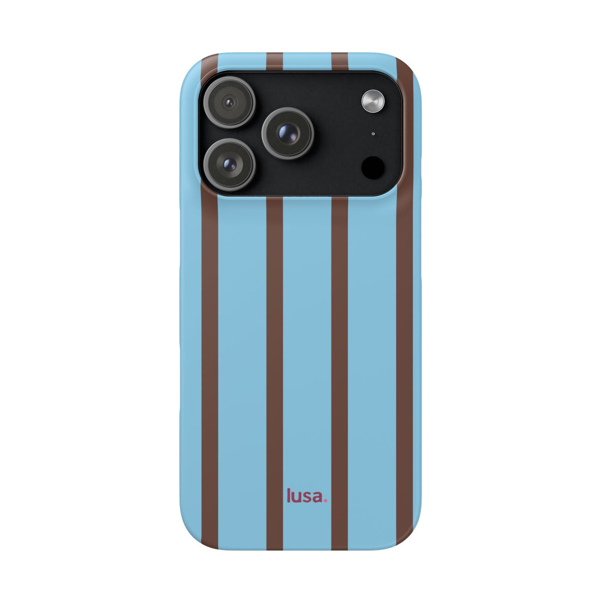 Blue & Brown Vertical Stripe Phone Case — Slim Protective Snap Case