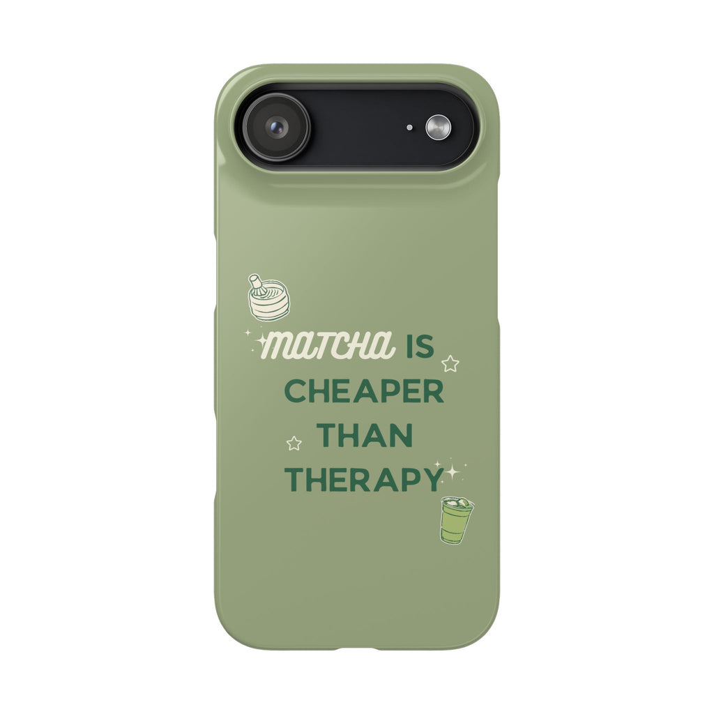 Matcha is Cheaper than Therapy | Iphone Case