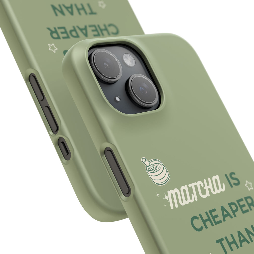 Matcha is Cheaper than Therapy | Iphone Case