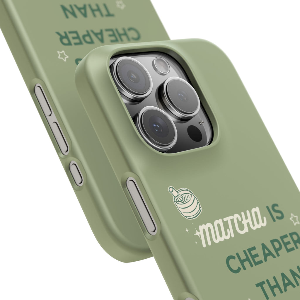 Matcha is Cheaper than Therapy | Iphone Case