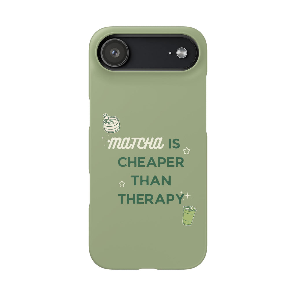 Matcha is Cheaper than Therapy | Iphone Case