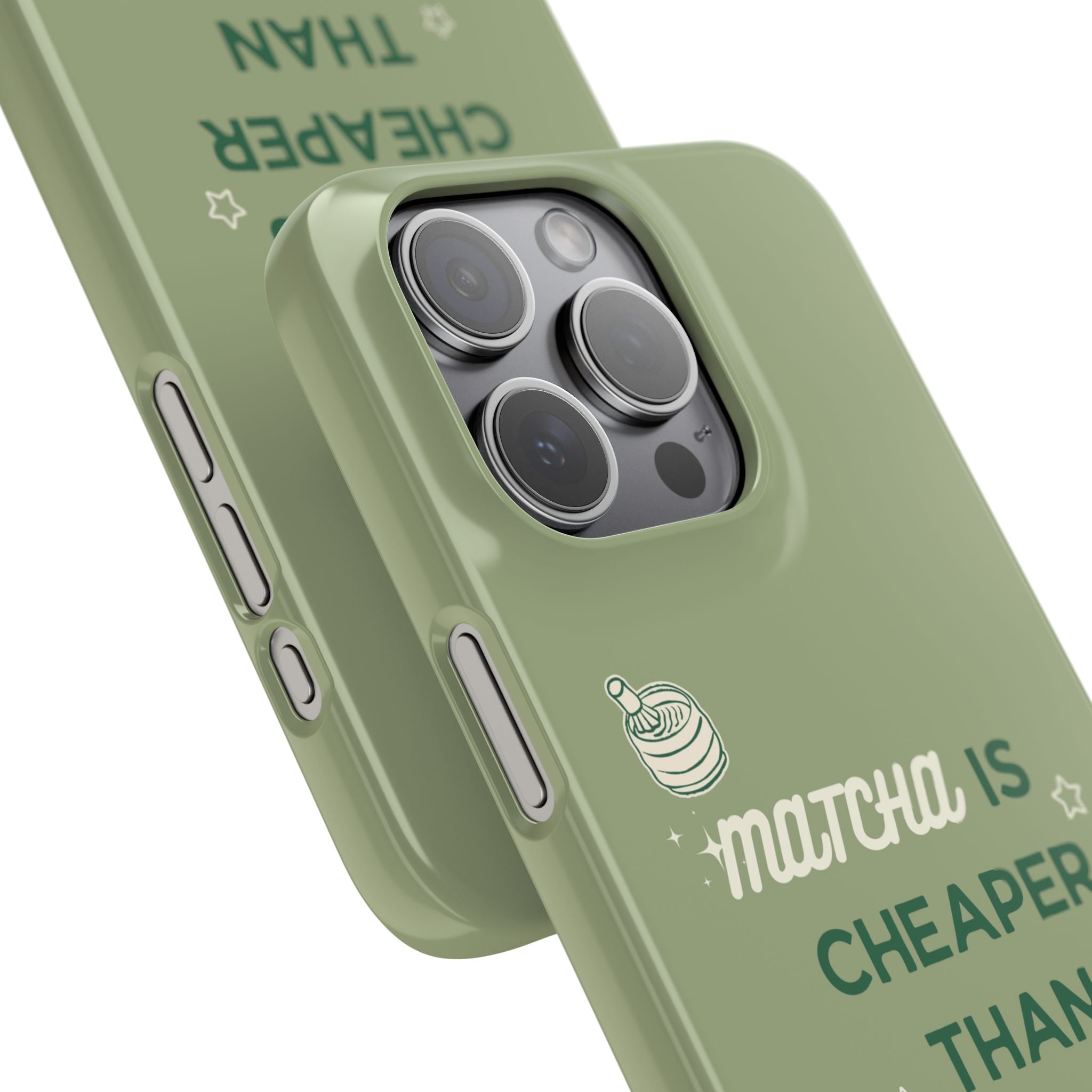 Matcha is Cheaper than Therapy | Iphone Case