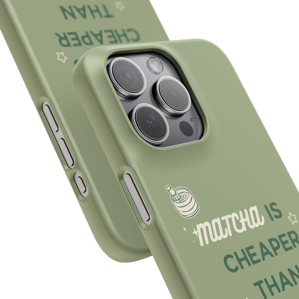 Matcha is Cheaper than Therapy | Iphone Case