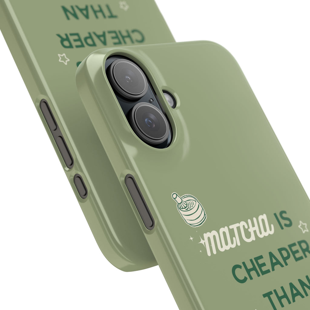 Matcha is Cheaper than Therapy | Iphone Case