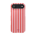 Pink Striped Phone Case — Coral Vertical Stripe Snap Case
