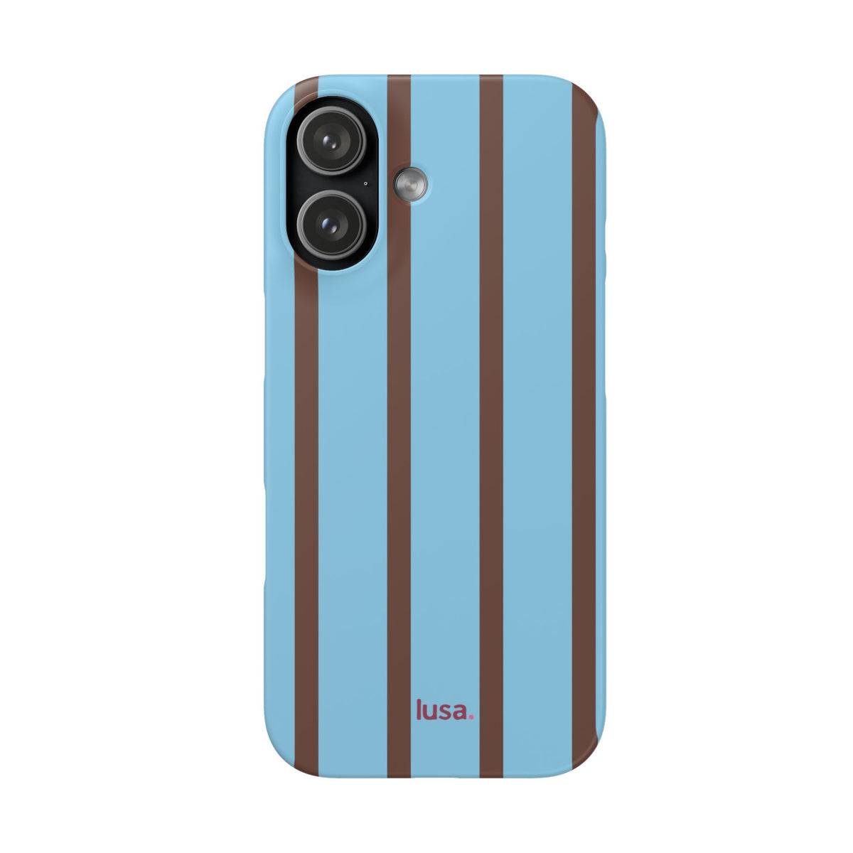 Blue & Brown Vertical Stripe Phone Case — Slim Protective Snap Case