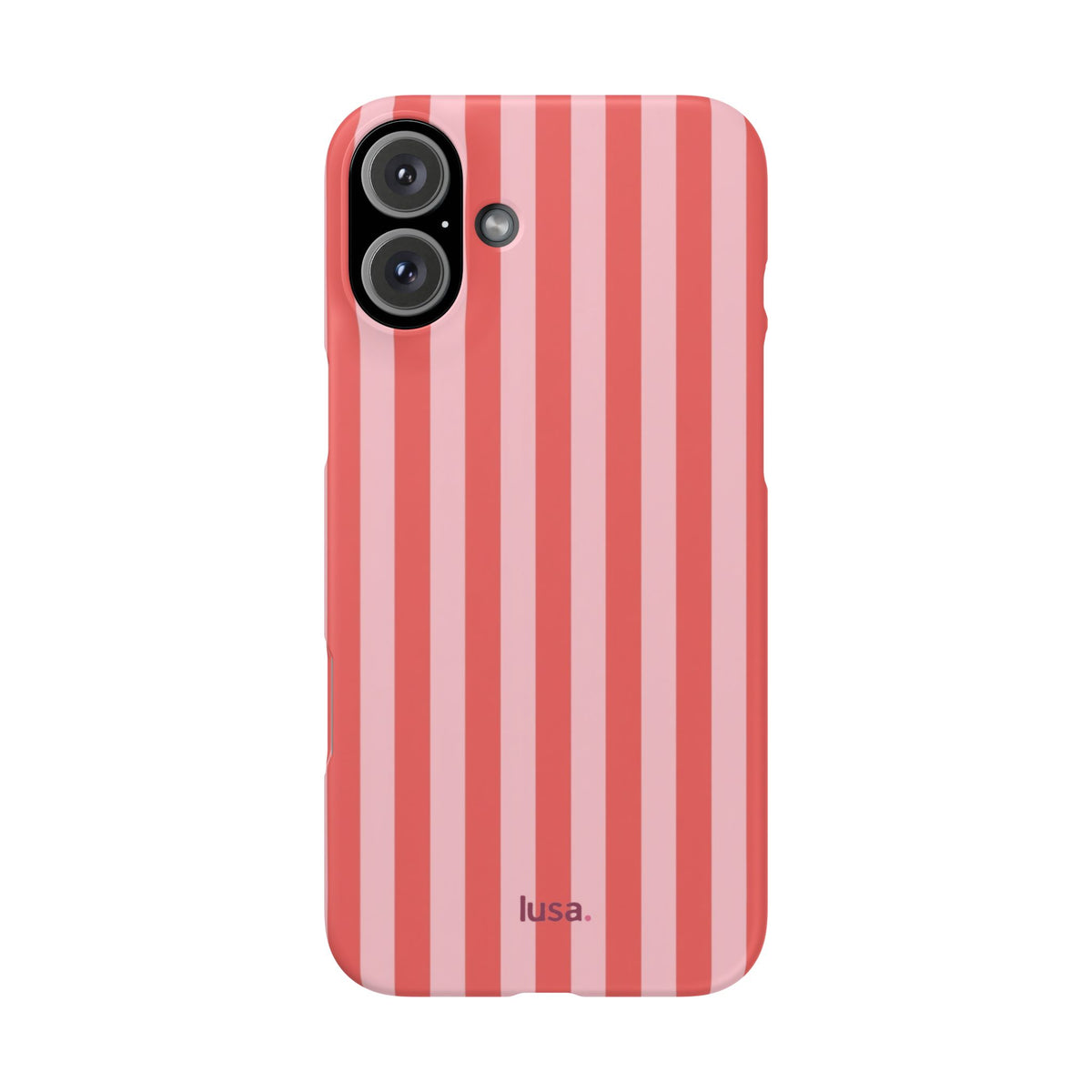 Pink Striped Phone Case — Coral Vertical Stripe Snap Case