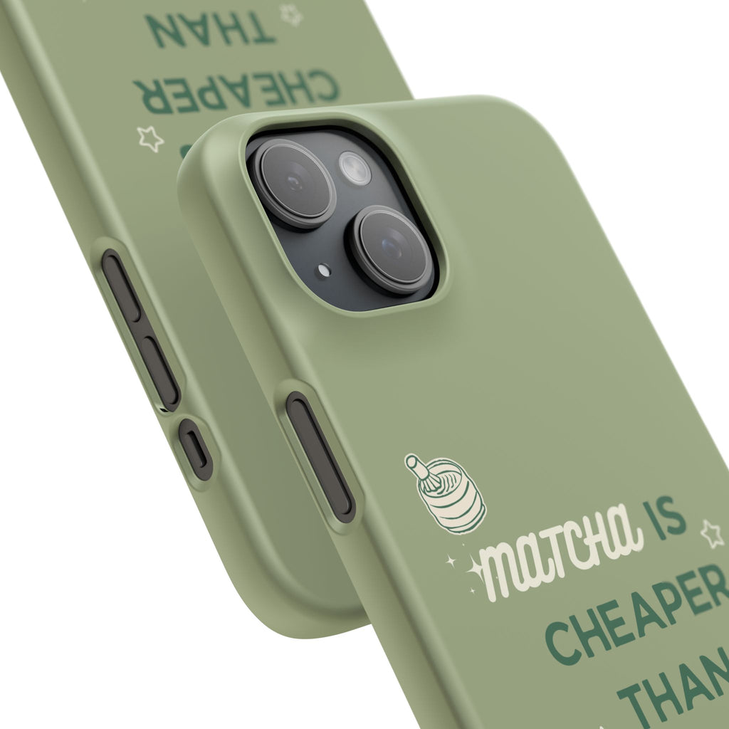 Matcha is Cheaper than Therapy | Iphone Case