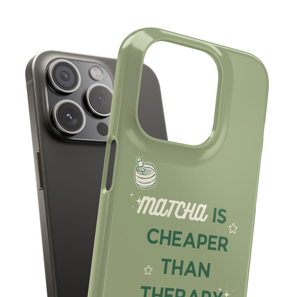 Matcha is Cheaper than Therapy | Iphone Case