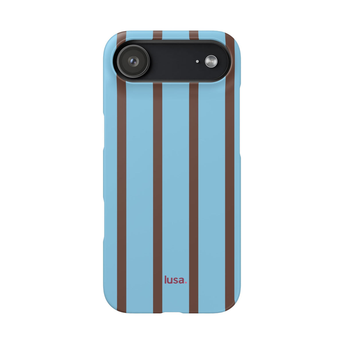 Blue & Brown Vertical Stripe Phone Case — Slim Protective Snap Case