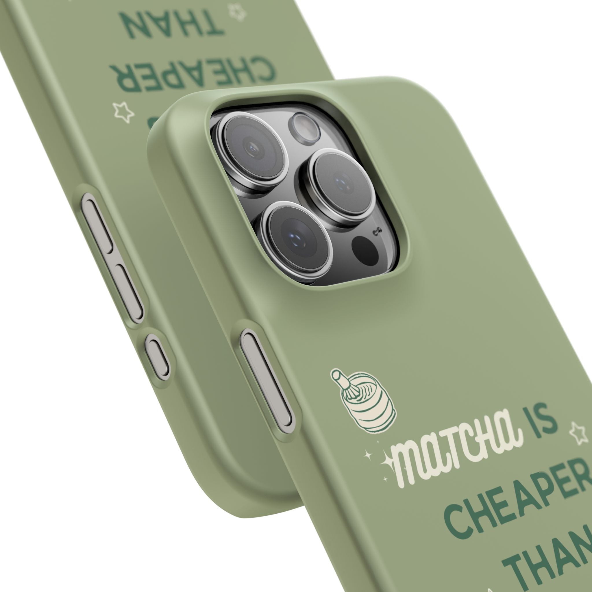 Matcha is Cheaper than Therapy | Iphone Case
