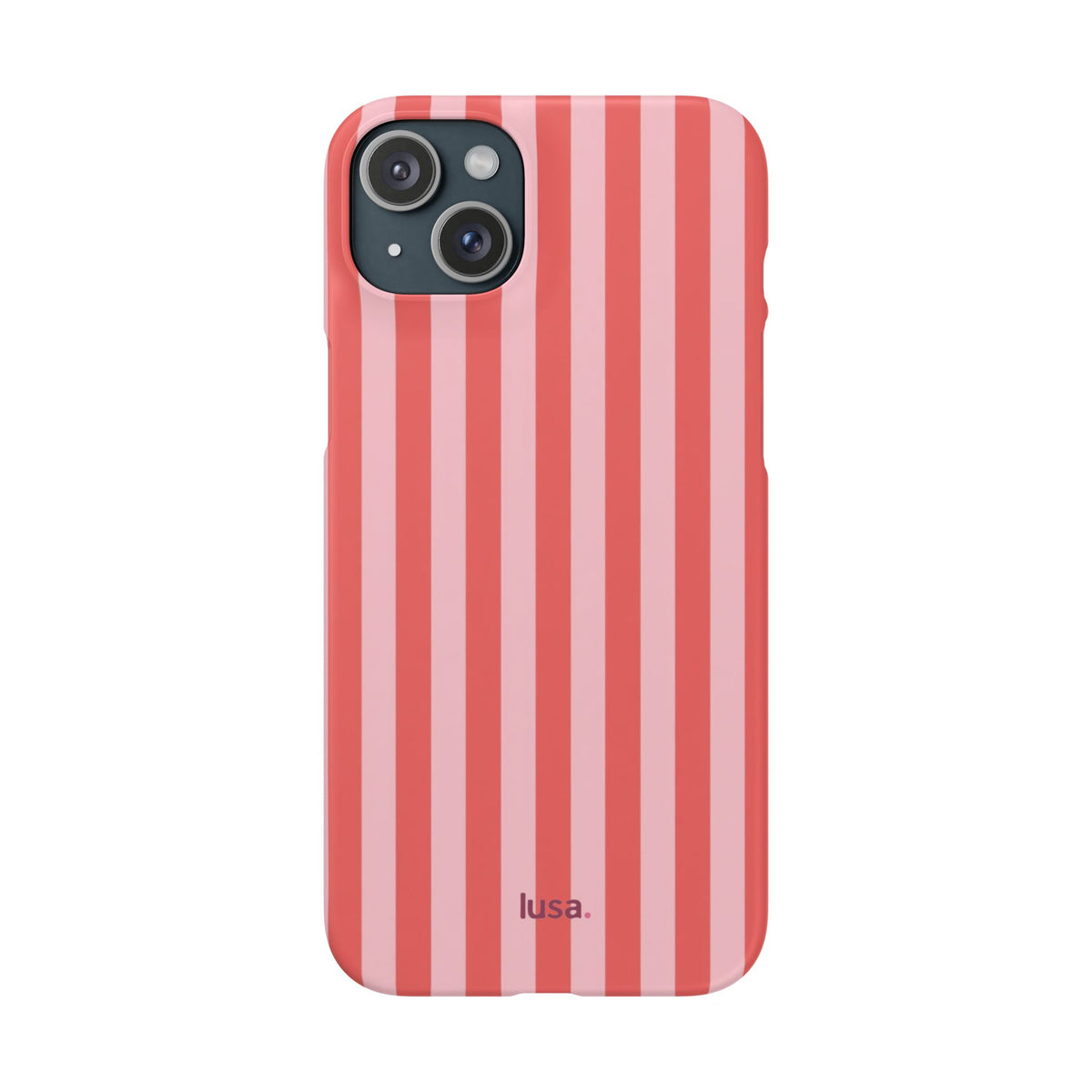 Pink Striped Phone Case — Coral Vertical Stripe Snap Case