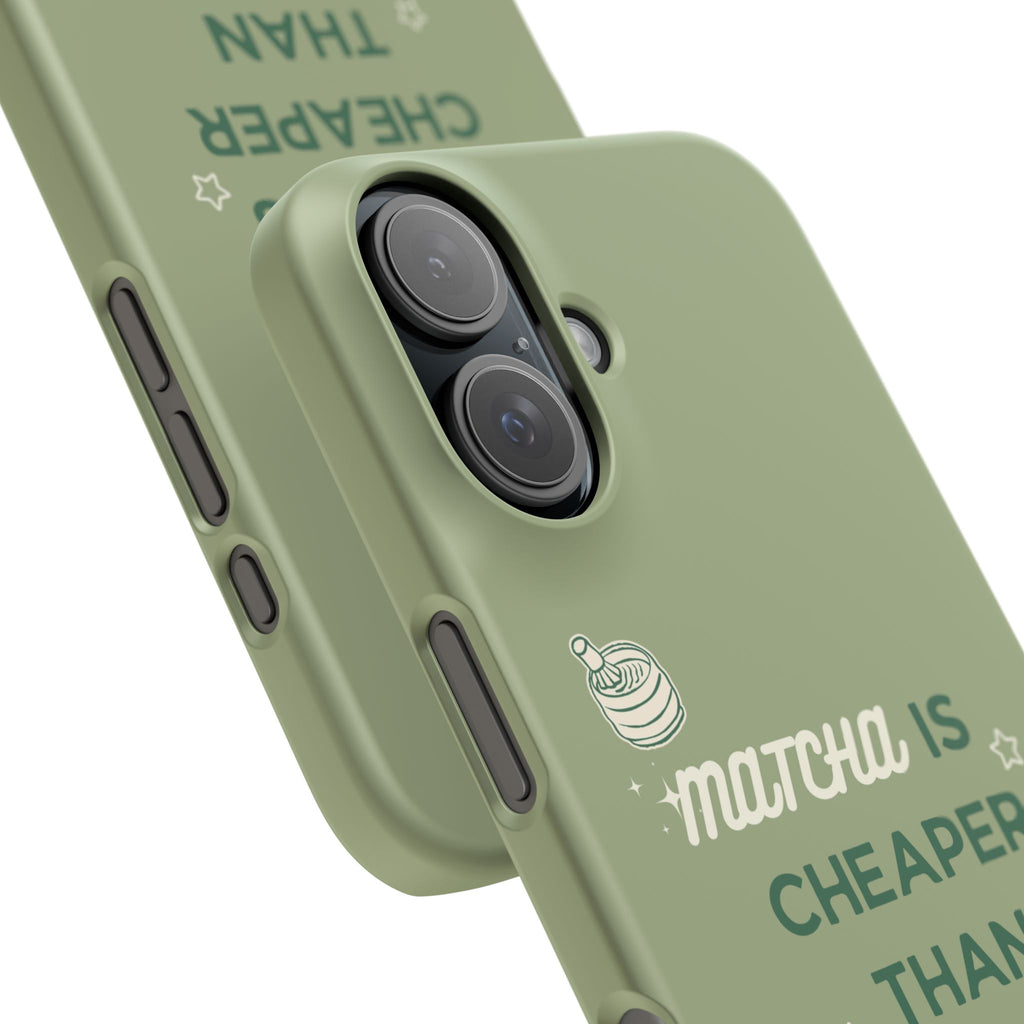 Matcha is Cheaper than Therapy | Iphone Case