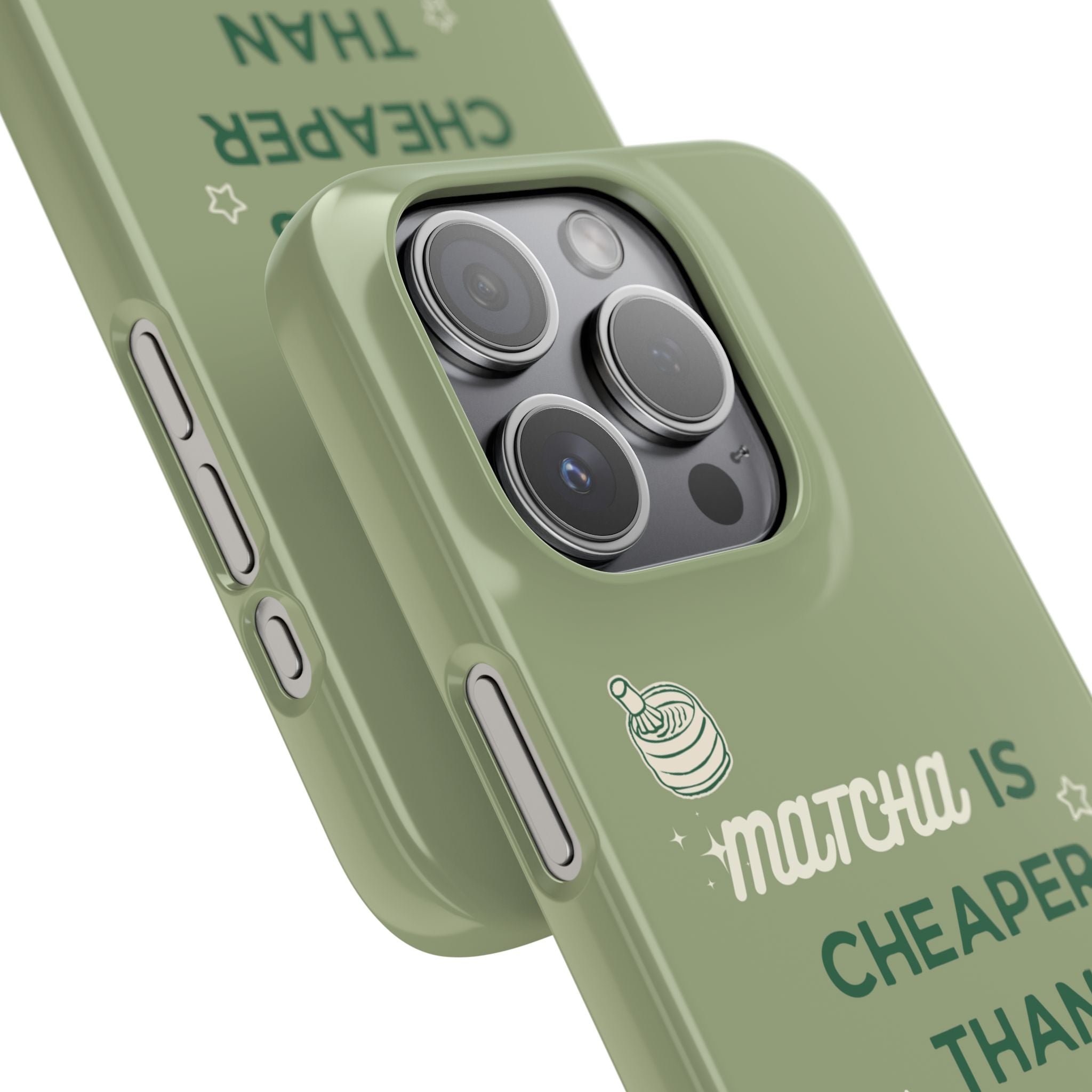 Matcha is Cheaper than Therapy | Iphone Case