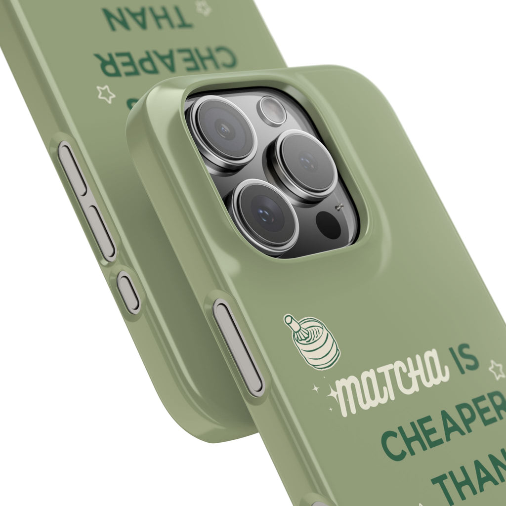 Matcha is Cheaper than Therapy | Iphone Case